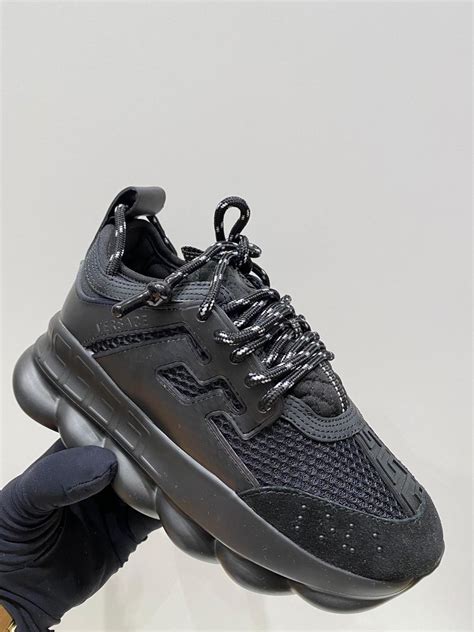 versace all black runners
